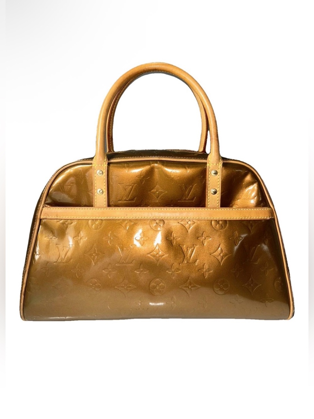 Louis Vuitton Monogram Bronze Vernis Tompkins Square Handbag BA0060